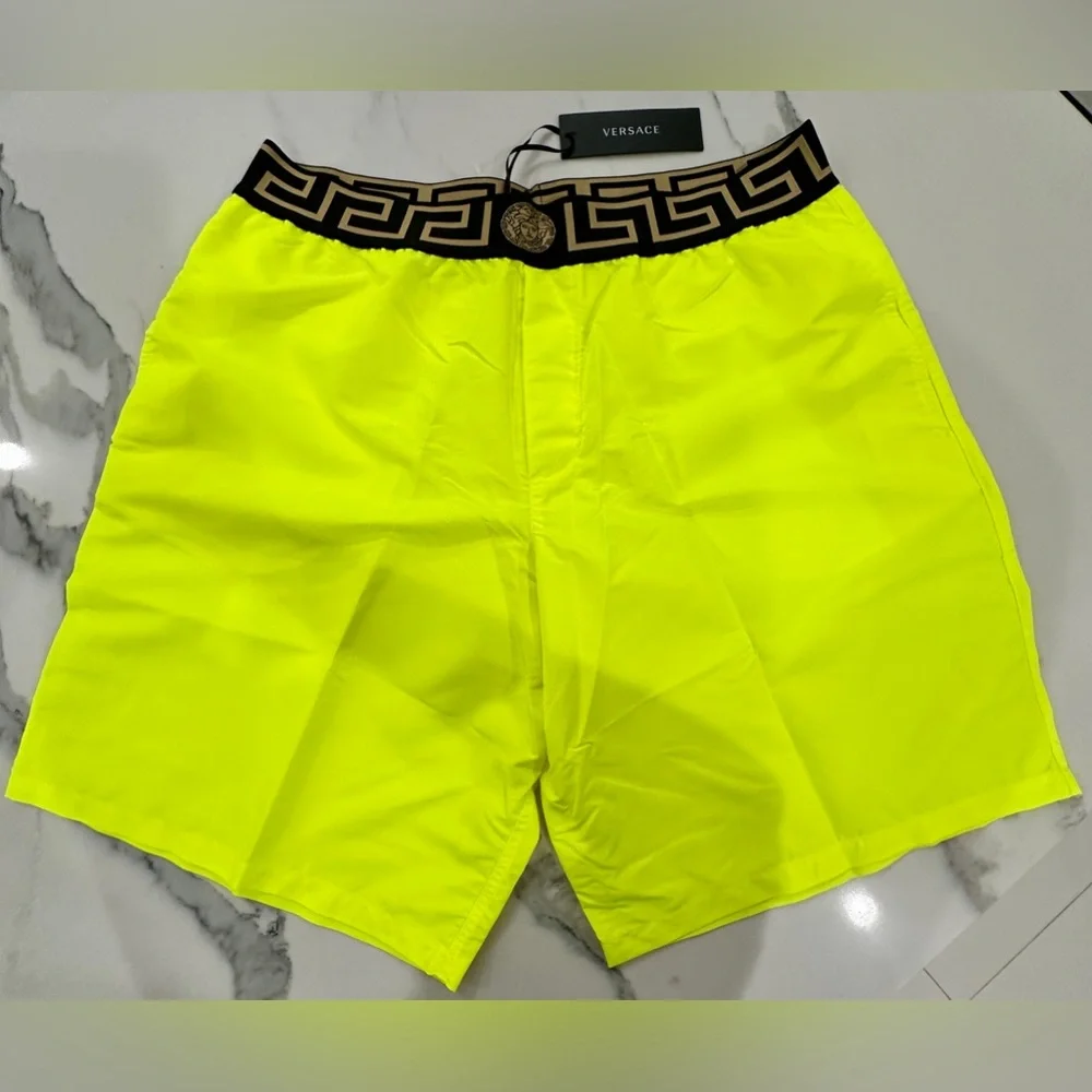 Versace Greca Border Board Shorts - Picture 1 of 8